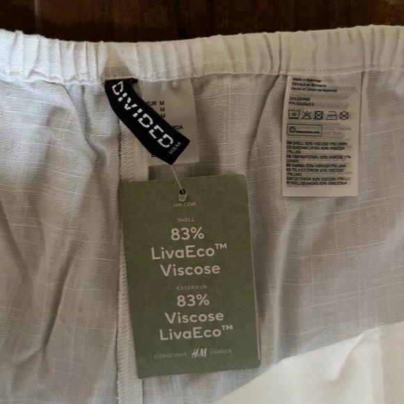 NWT White wide leg travel vacay linen pants resort tropical beach - Picture 4 of 10